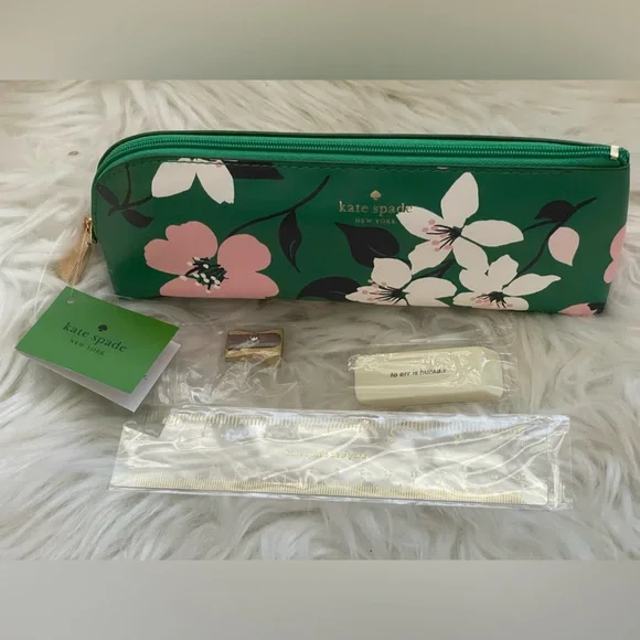 KATE SPADE 4 Piece Office Bundle: Tote, Pencil Case, Push Pins, Notebook - Picture 10 of 12